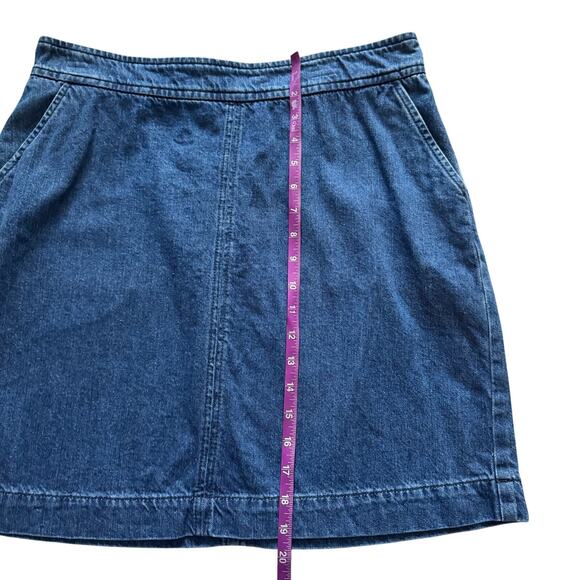 Boden Denim Jean Mini Skirt Women's Sz 10 10R Blue Preppy Simple classic - Picture 7 of 10